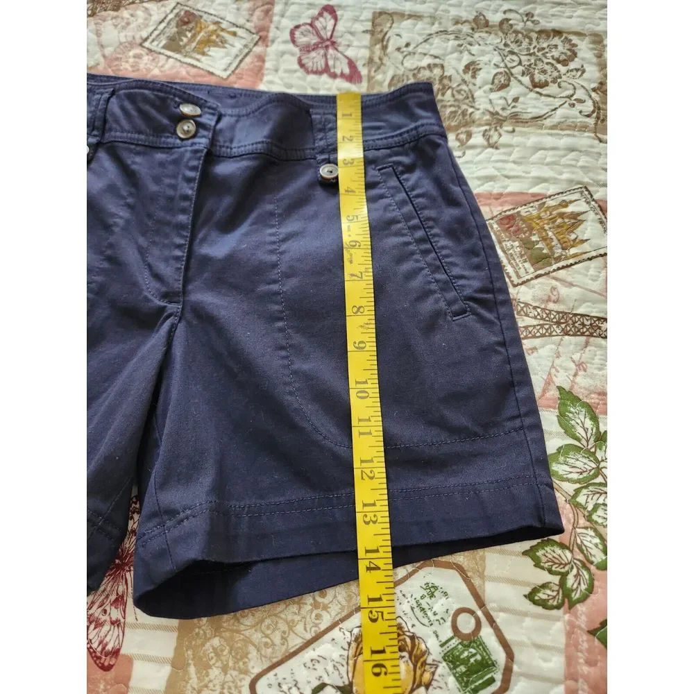 Talbots Petites Women's Navy Blue Shorts Stretch Size‎ 2P